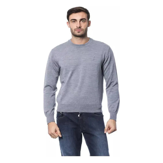 Billionaire Italian Couture Gray Merino Wool Men Sweater BI-10484-S