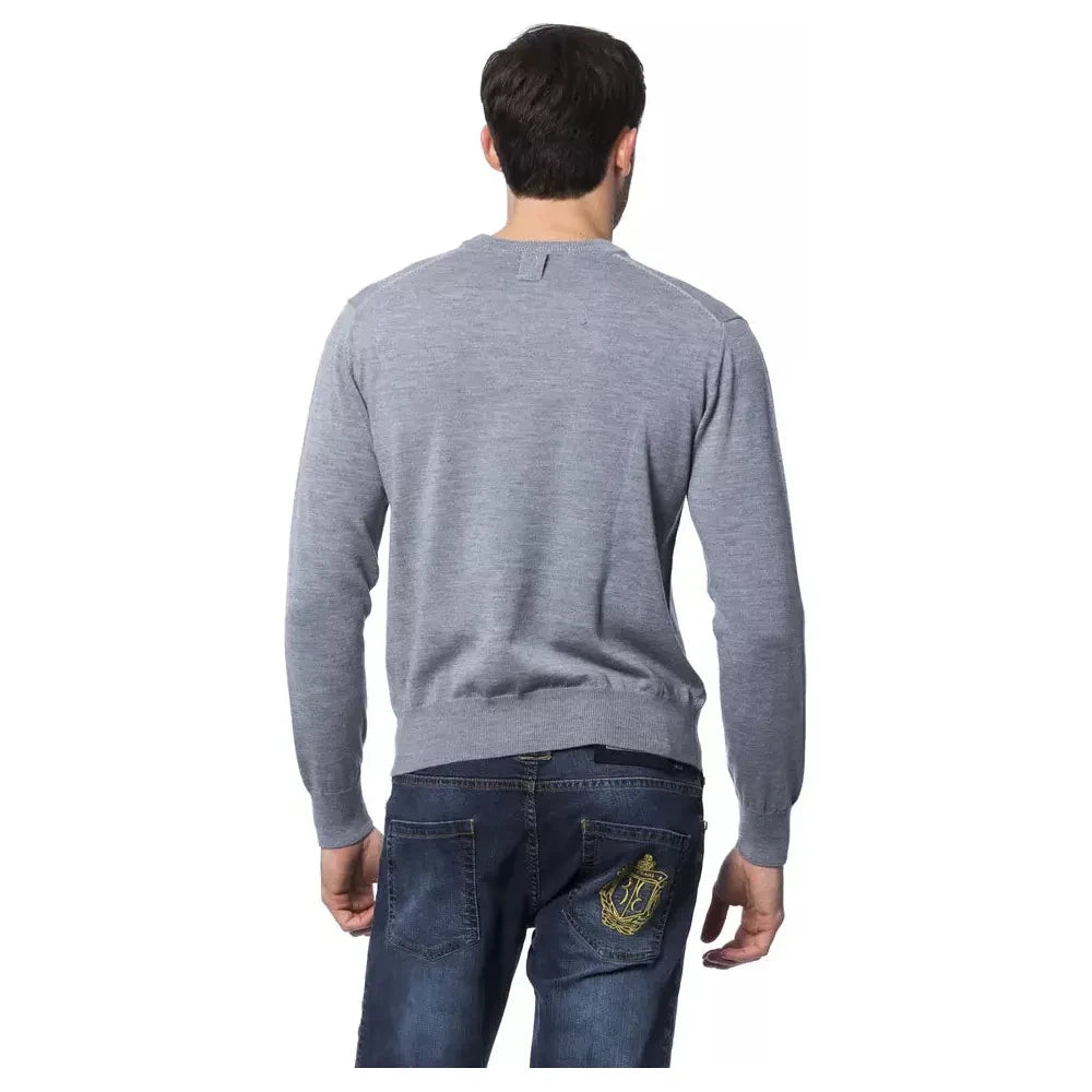 Billionaire Italian Couture Gray Merino Wool Sweater