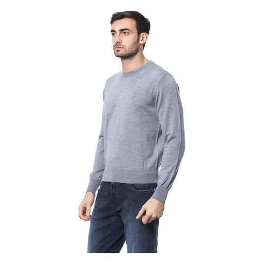 Billionaire Italian Couture Gray Merino Wool Men Sweater BI-10484-S