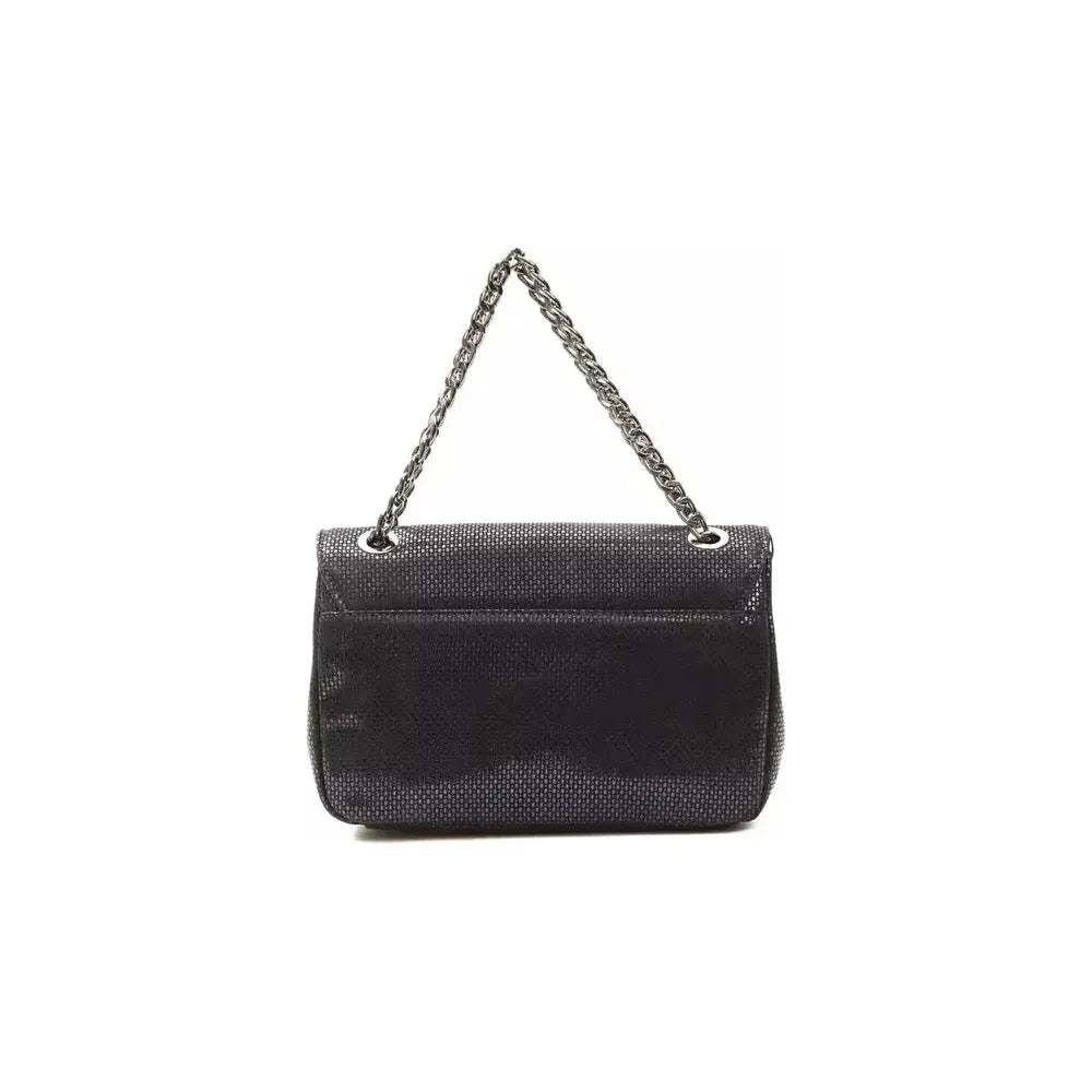 Pompei Donatella Blue Leather Crossbody Bag