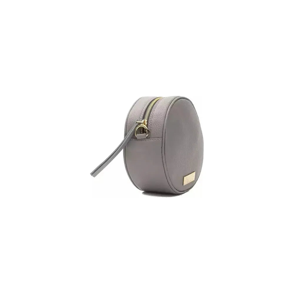 Pompei Donatella Gray Leather Women Crossbody Bag Crossbody Bag