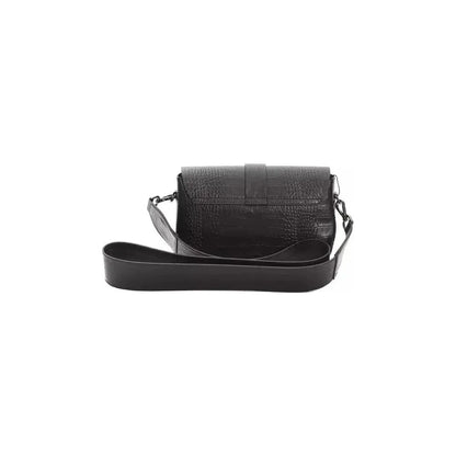 Pompei Donatella Black Leather Women Crossbody Bag