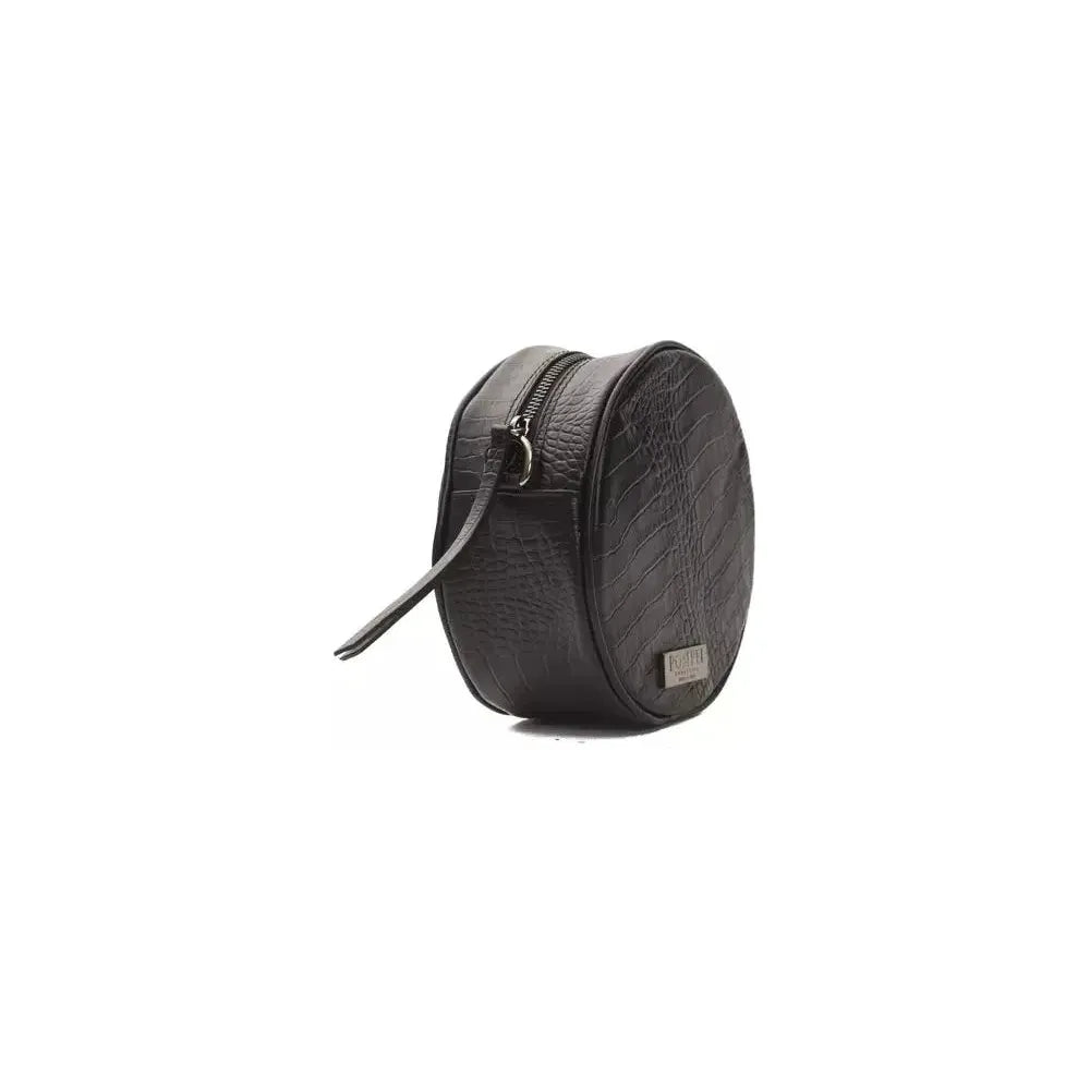 Pompei Donatella Black Leather Women Crossbody Bag