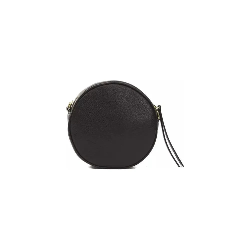 Pompei Donatella Black Leather Crossbody Bag