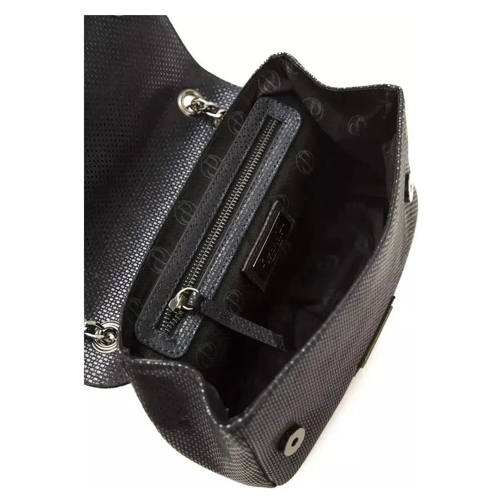 Pompei Donatella Blue Leather Crossbody Bag