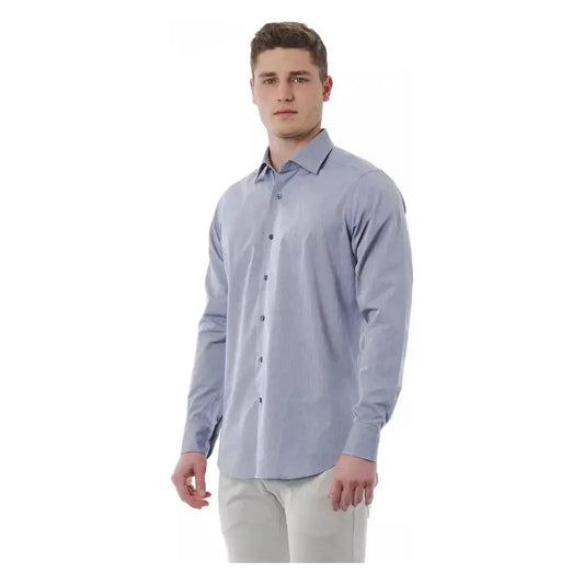 Bagutta Gray Cotton Men Shirt BA-20987-IT47 | 6XL