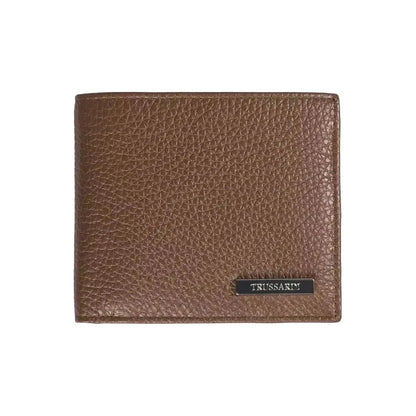 Trussardi Brown Leather Men Wallet MAN WALLETS