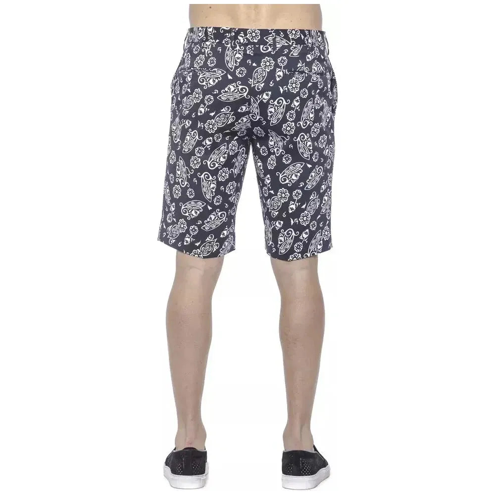PT Torino Blue Cotton Men Bermuda Shorts