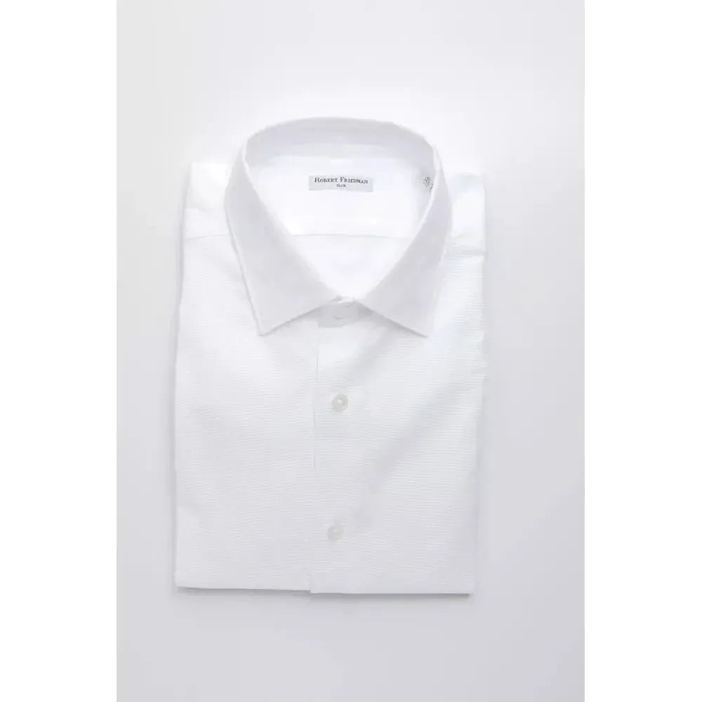 Robert Friedman White Cotton Men's Shirt