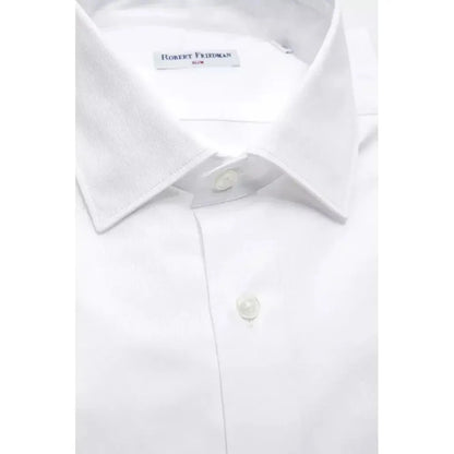 Robert Friedman White Cotton Men's Shirt
