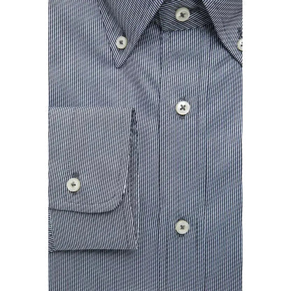 Robert Friedman Blue Cotton Men Shirt