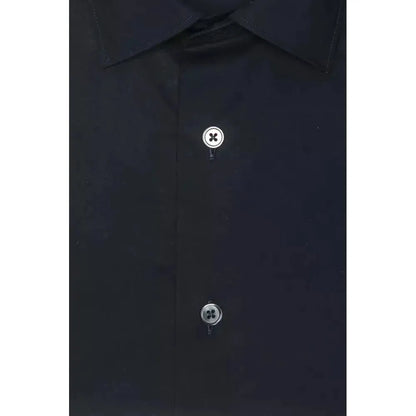 Robert Friedman Black Cotton Men Shirt