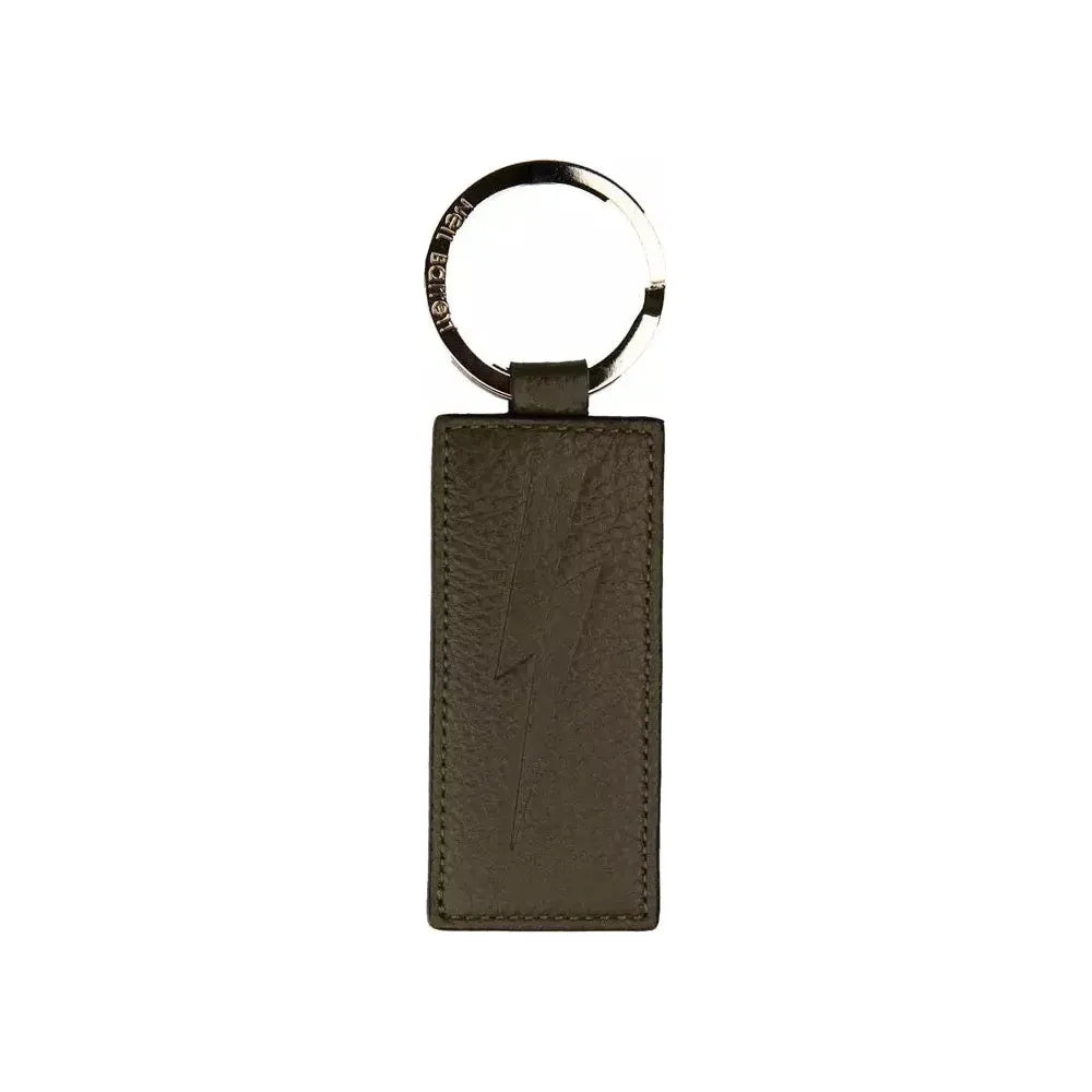 Neil Barrett Green Leather Keychain