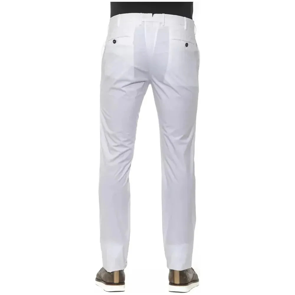 PT Torino White Cotton Men's Trouser