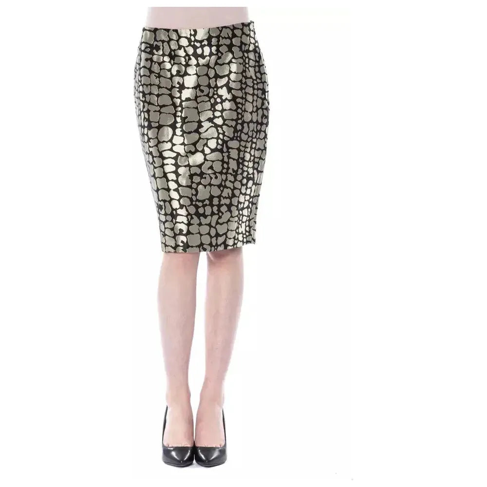 BYBLOS Gold Viscose Skirt