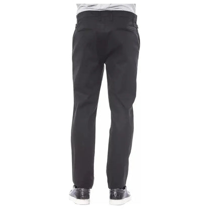 Verri Black Cotton Men Pant