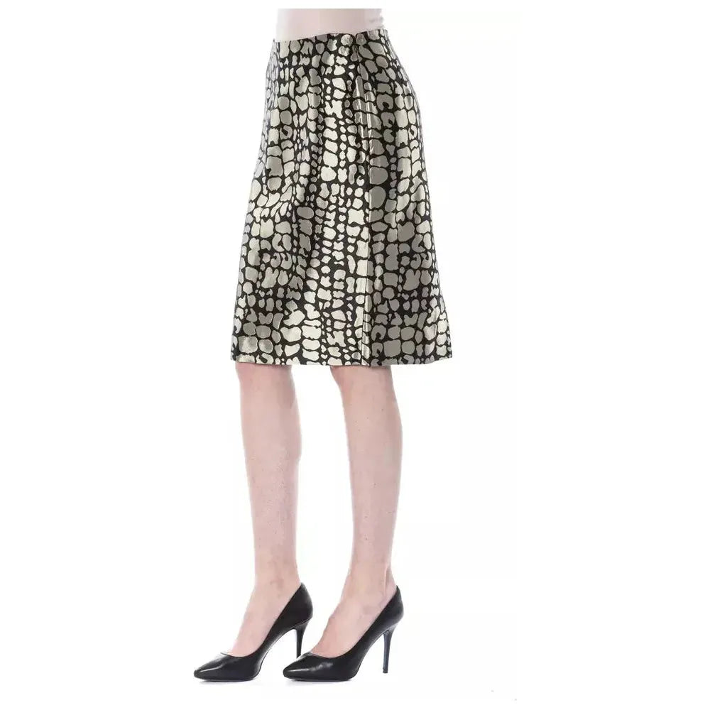 BYBLOS Gold Viscose Skirt