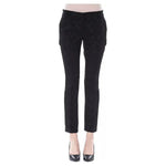 BYBLOS Black Marabou Women Pants BY-17643-IT40|S