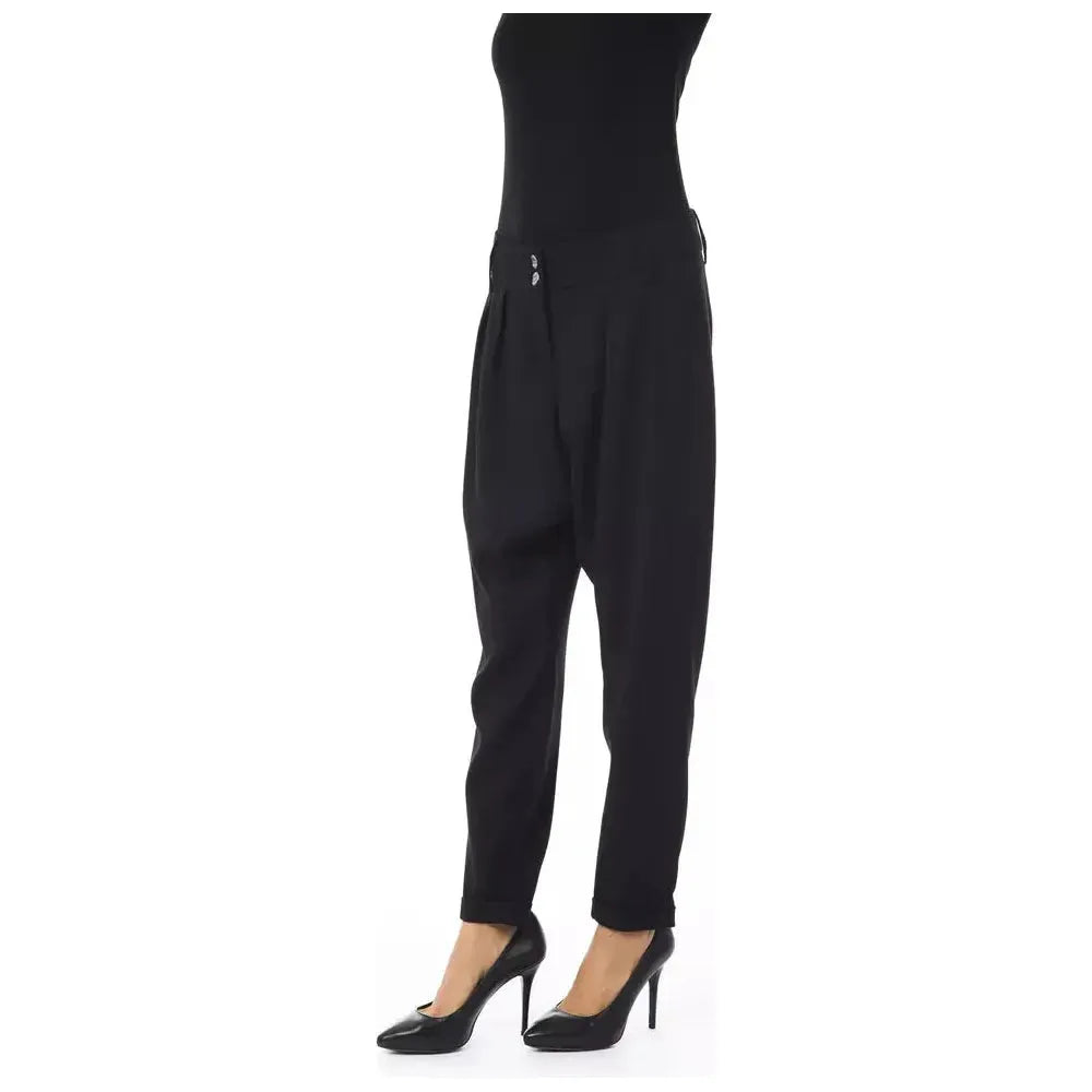 BYBLOS Black Polyester Women Pant BY-17629-IT44|L