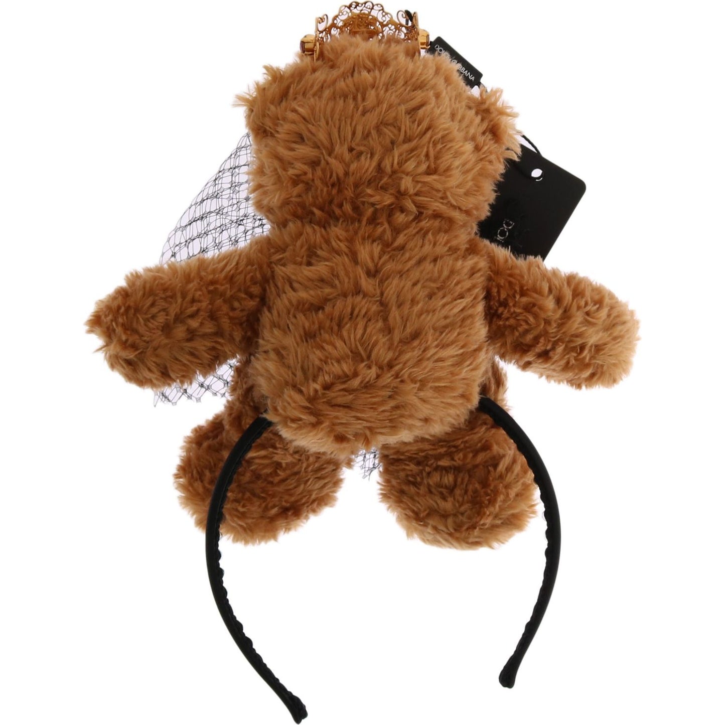 Dolce & Gabbana Teddy Bear Gold Crystal Crown Tiara Diadem Hair Band