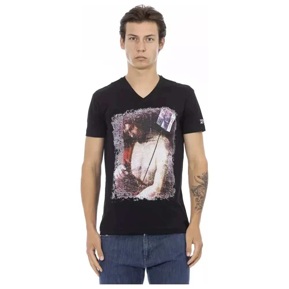 Trussardi Action Black Cotton T-Shirt