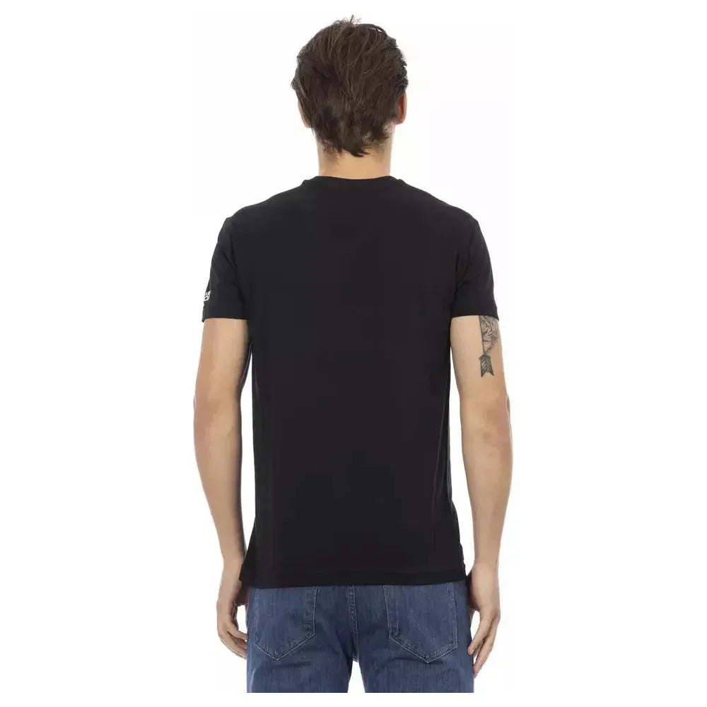 Trussardi Action Black Cotton T-Shirt