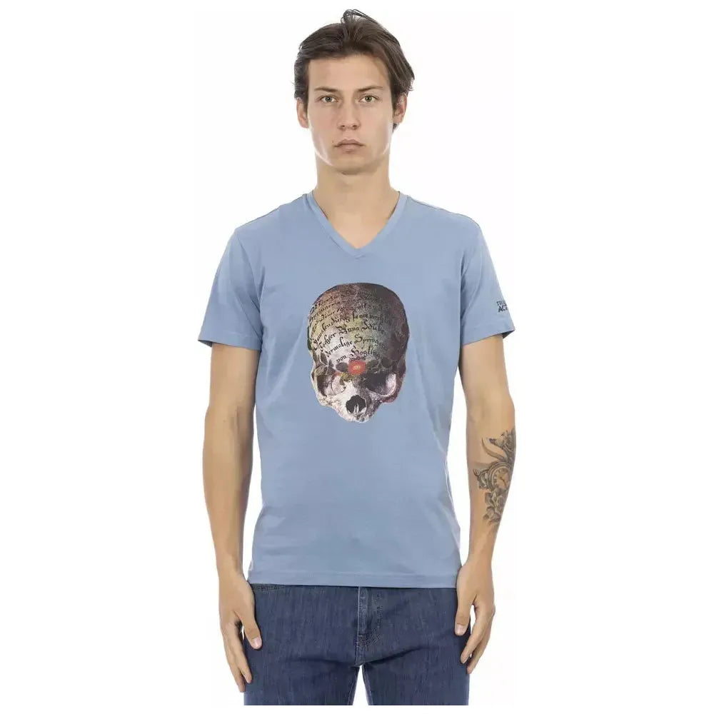 Trussardi Action Light Blue Cotton T-Shirt