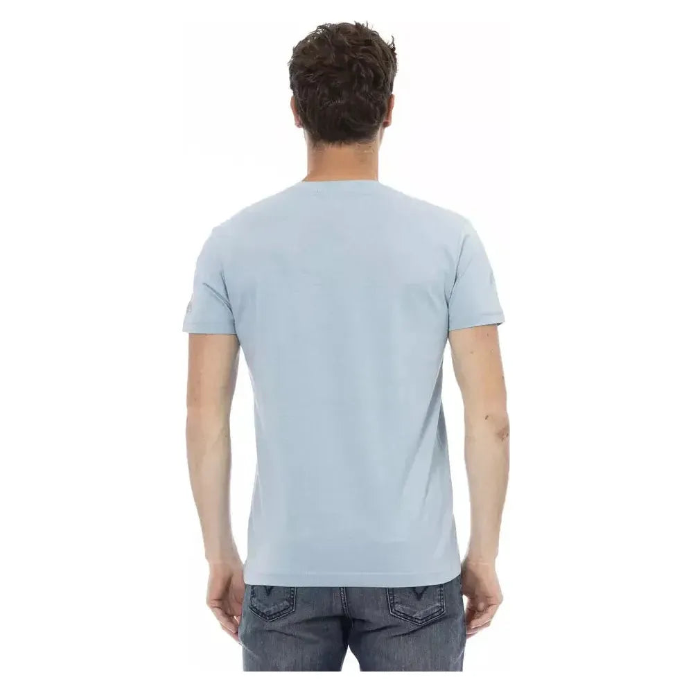 Trussardi Action Light Blue Cotton T-Shirt