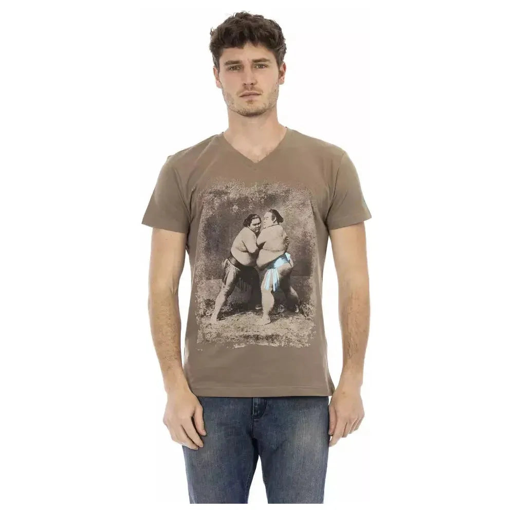 Trussardi Action Brown Cotton T-Shirt