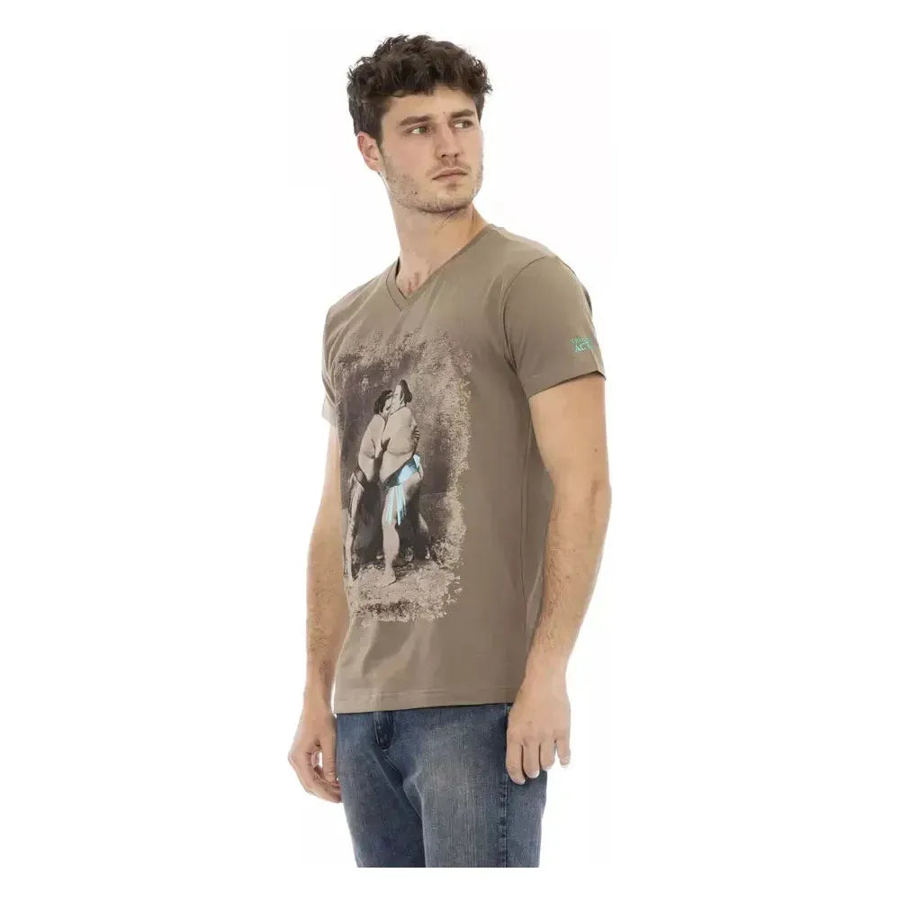 Trussardi Action Brown Cotton T-Shirt