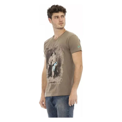 Trussardi Action Brown Cotton Men's T-Shirt