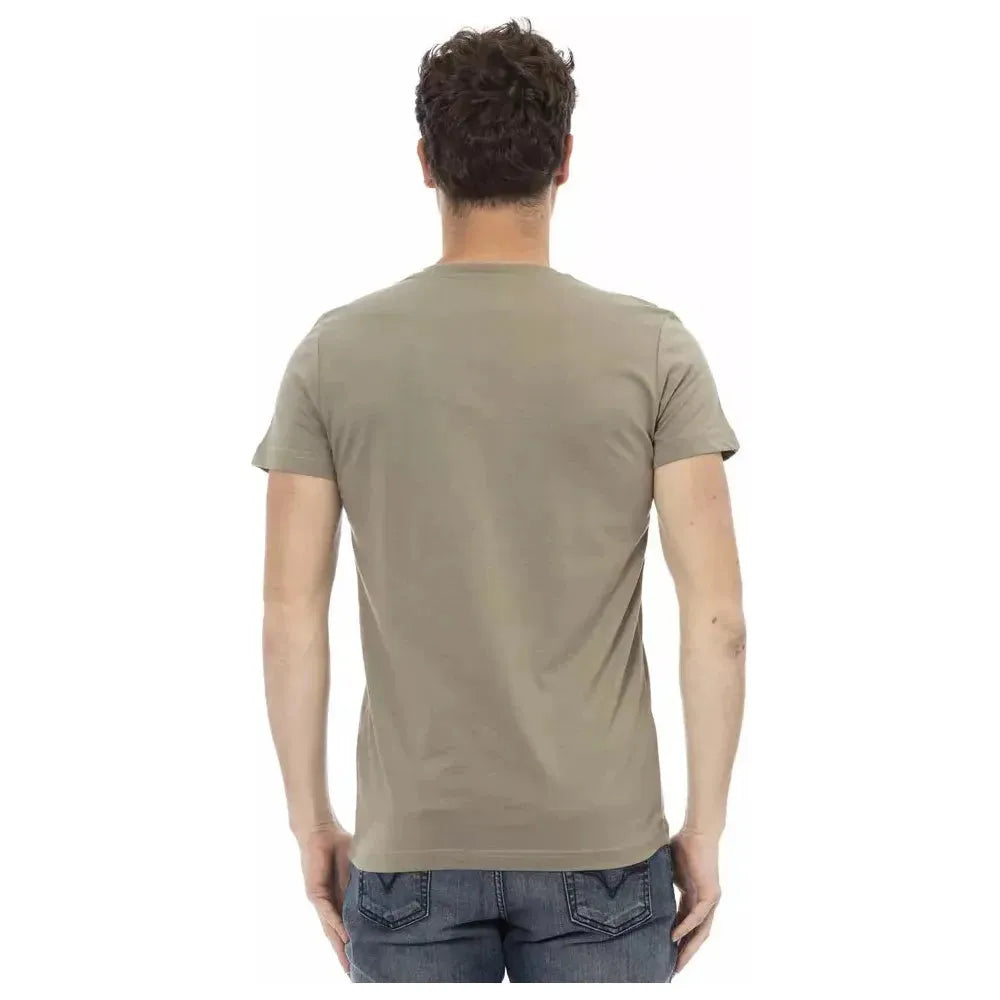 Trussardi Action Brown Cotton Men T-Shirt