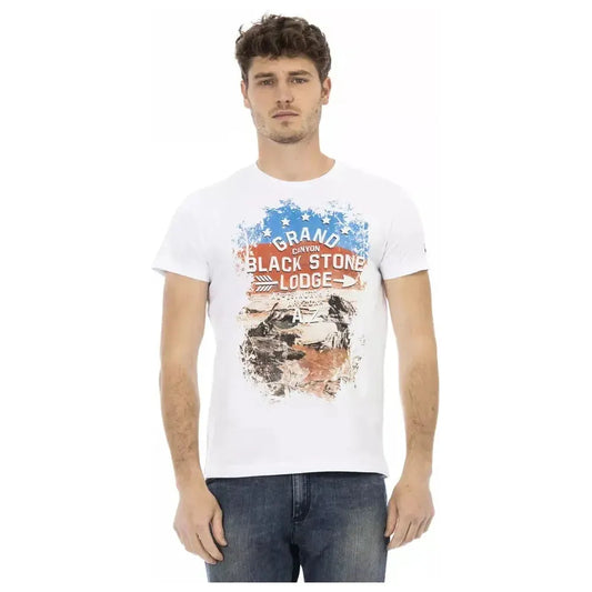 Trussardi Action White Cotton Men T-Shirt