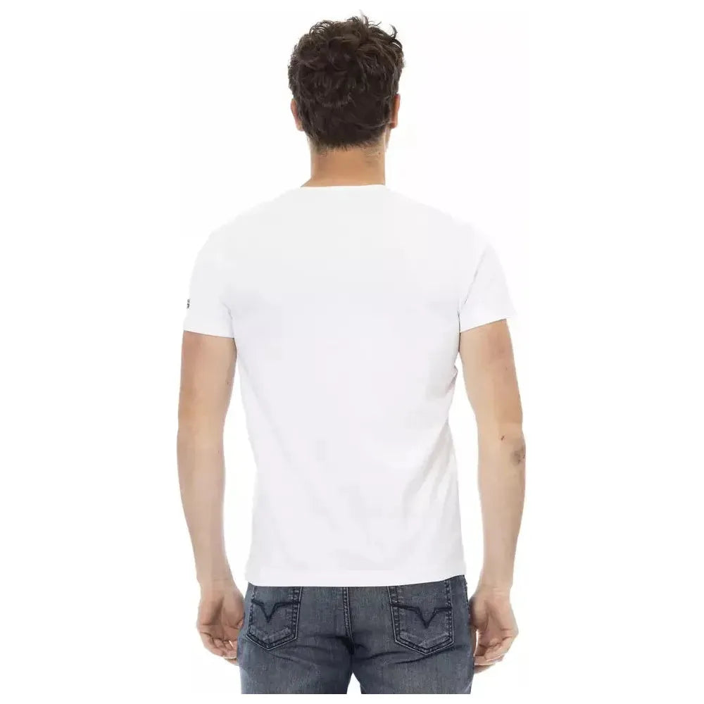 Trussardi Action White Cotton Men T-Shirt