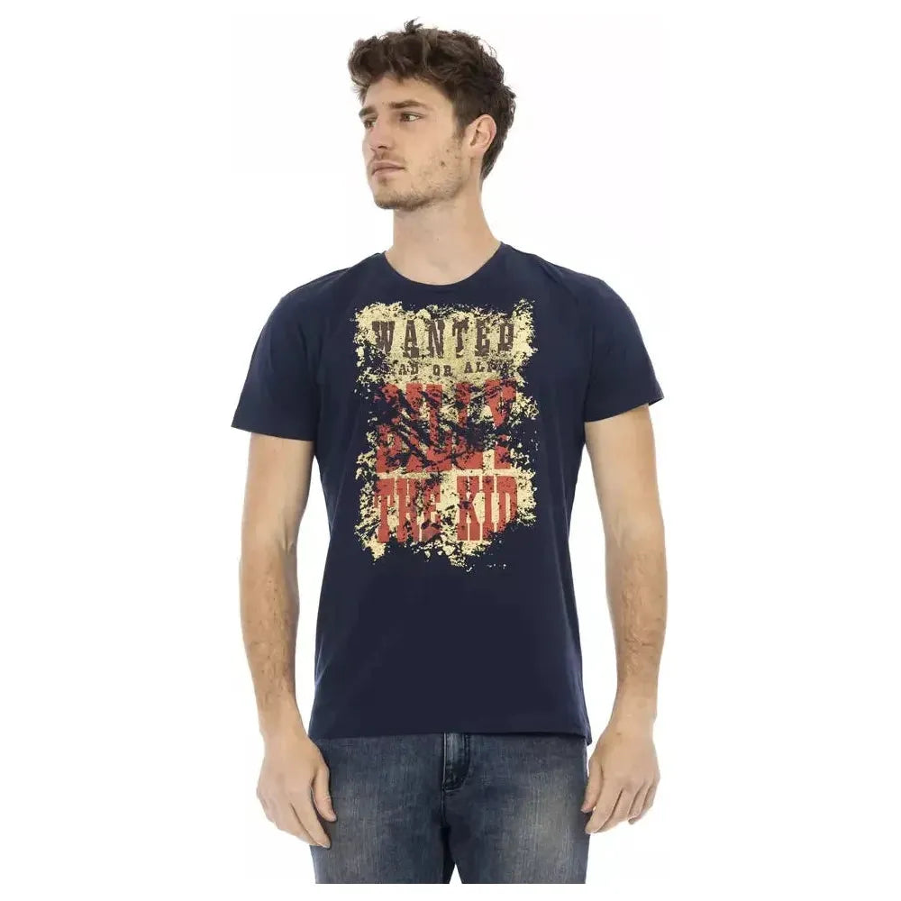 Trussardi Action Blue Cotton T-Shirt