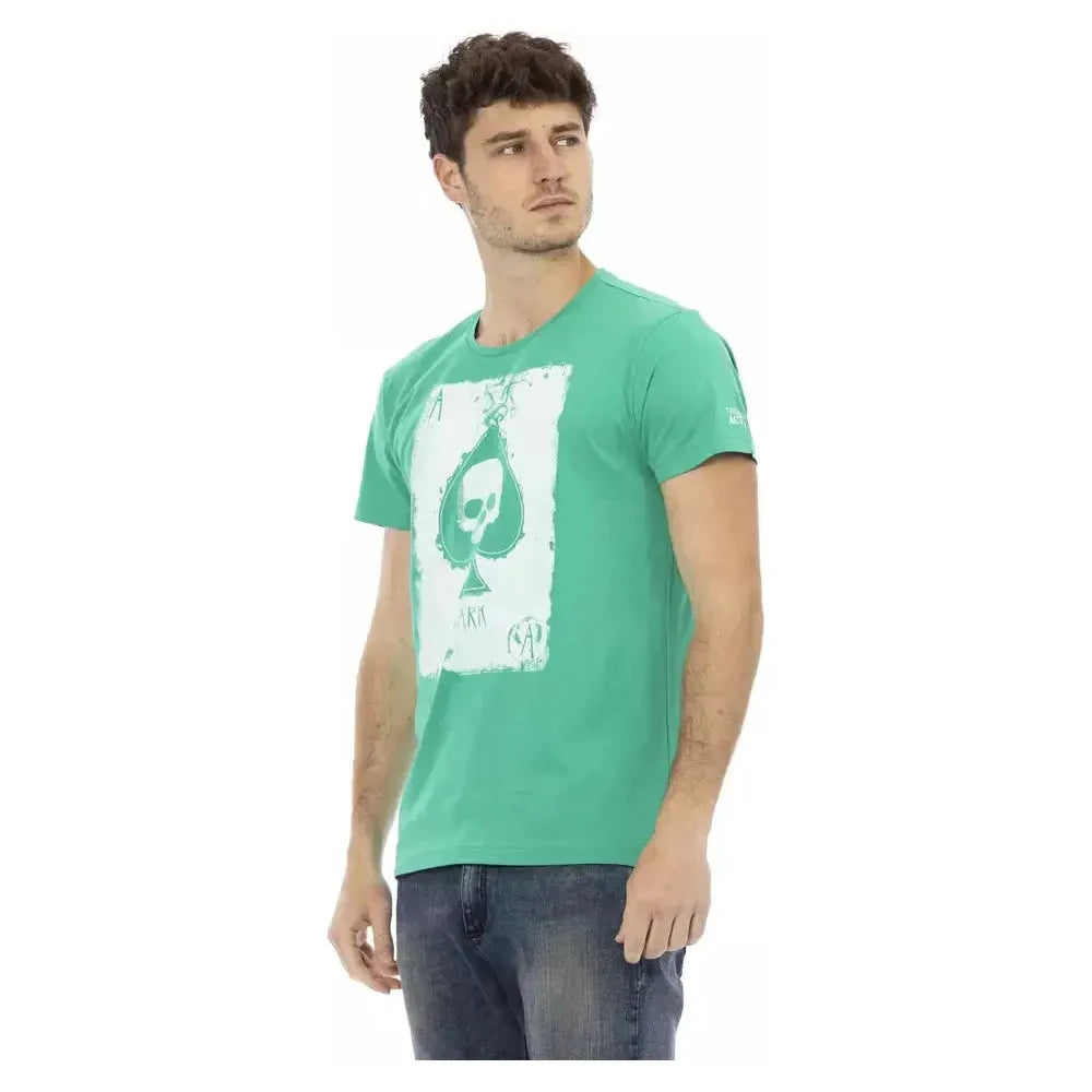 Trussardi Action Green Cotton T-Shirt