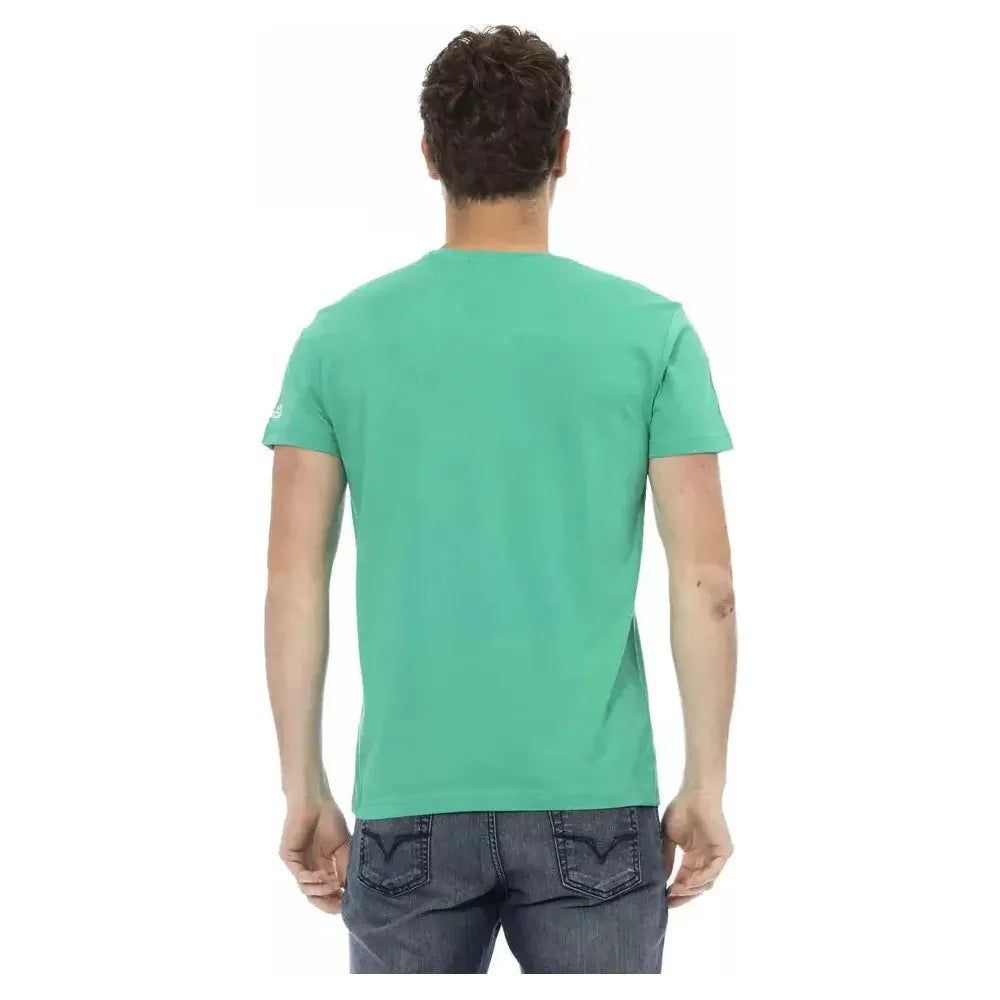 Trussardi Action Green Cotton T-Shirt