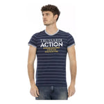 Trussardi Action Blue Cotton Men T-Shirt TR-22772-L