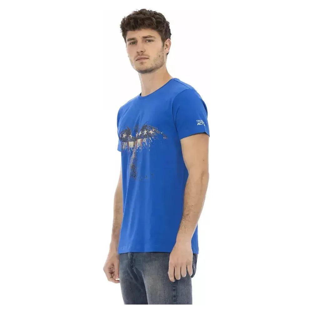 Trussardi Action Blue Cotton T-Shirt
