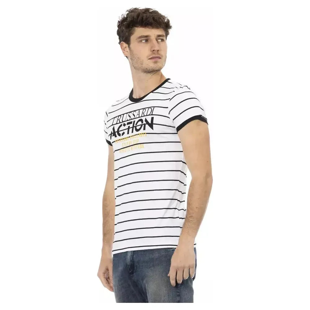 Trussardi Action White Cotton T-Shirt