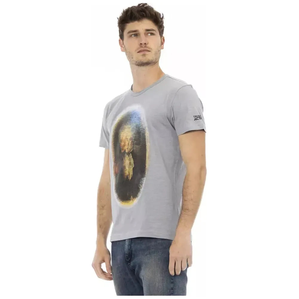 Trussardi Action Gray Cotton Men's T-Shirt