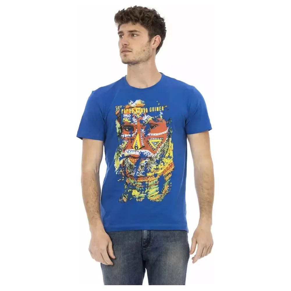 Trussardi Action Blue Cotton T-Shirt