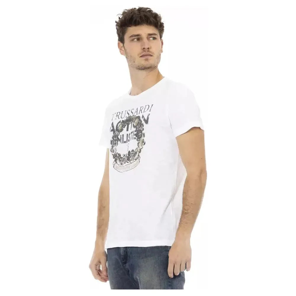 Trussardi Action White Cotton T-Shirt