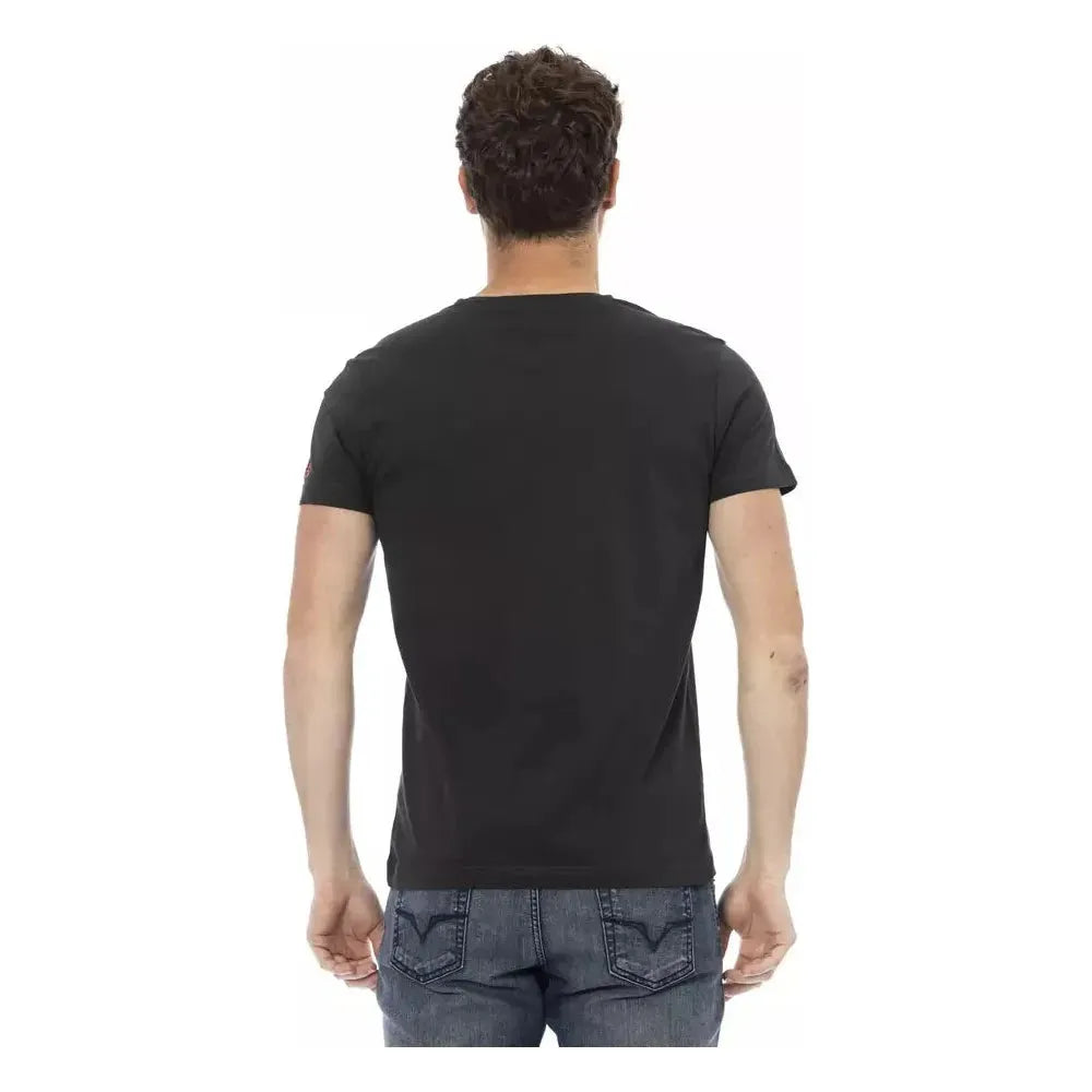 Trussardi Action Black Cotton T-Shirt