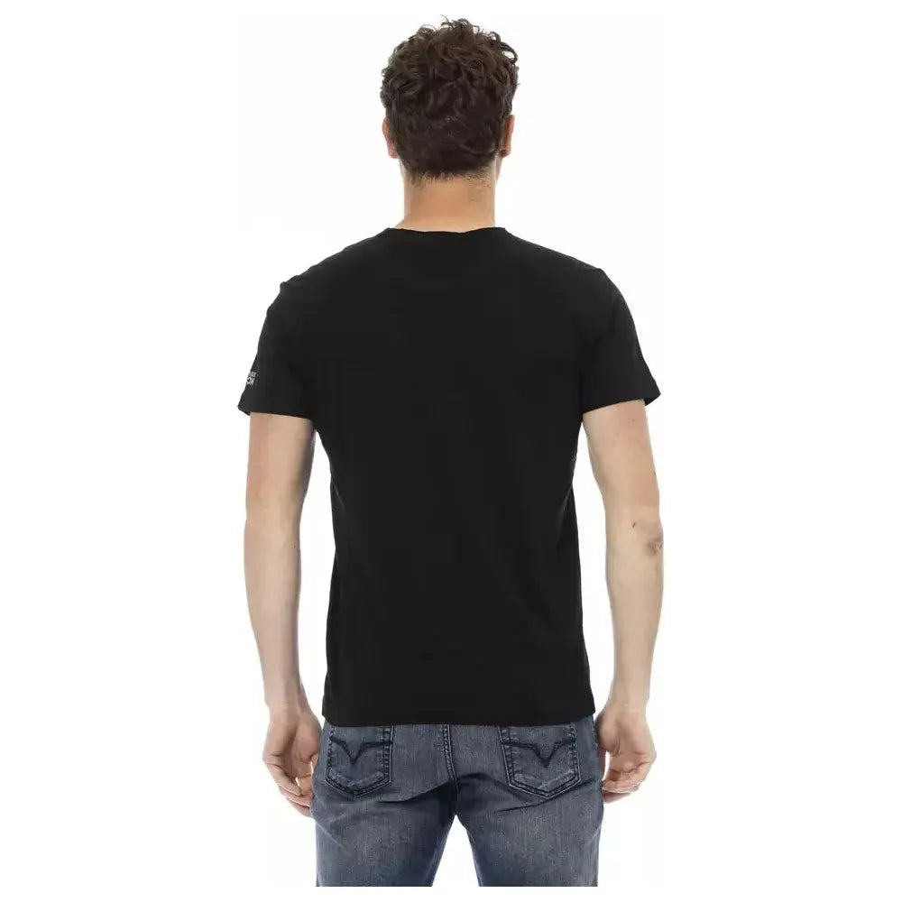 Trussardi Action Black Cotton T-Shirt