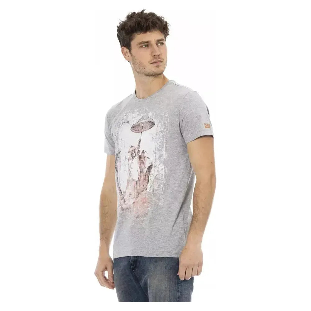 Trussardi Action Gray Cotton T-Shirt