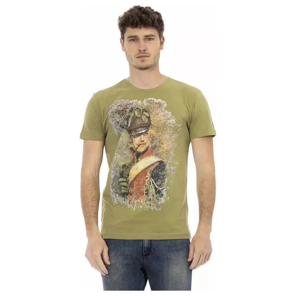 Trussardi Action Green Cotton T-Shirt