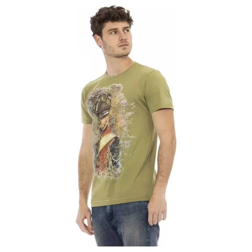 Trussardi Action Green Cotton T-Shirt