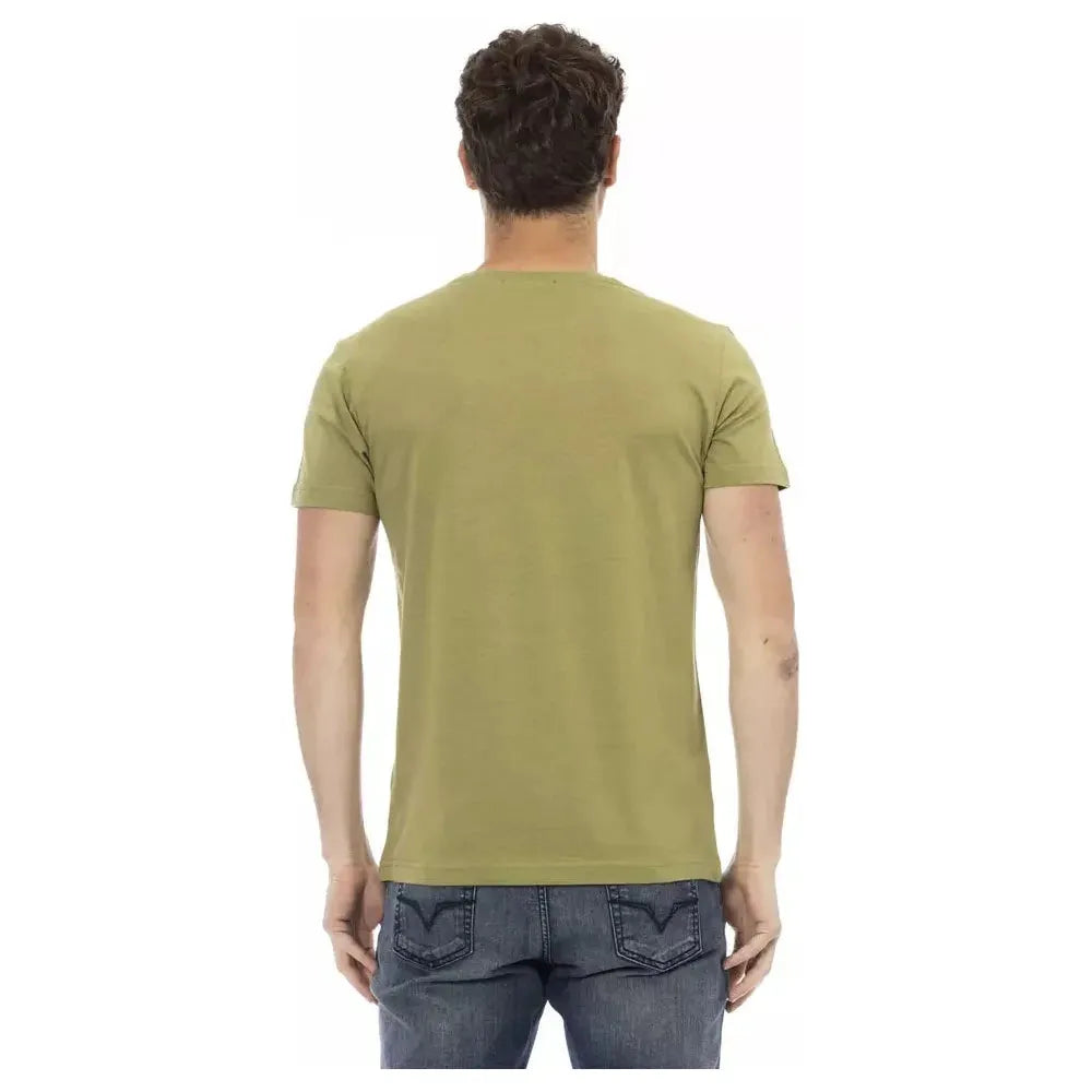 Trussardi Action Green Cotton T-Shirt