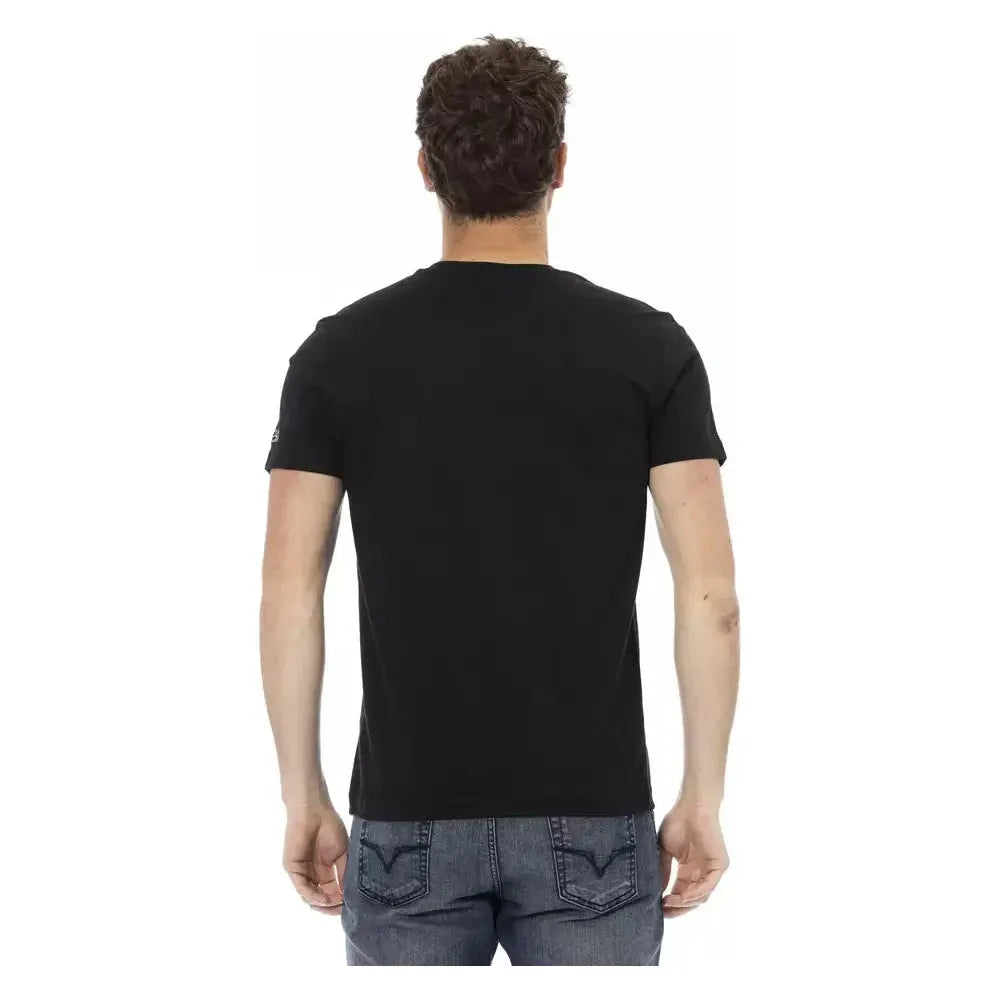 Trussardi Action Black Cotton Men T-Shirt TR-22702-M